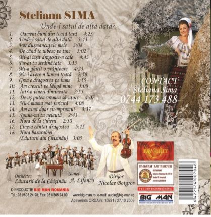 Steliana Sima - Unde-i Satul De Altă Dată - Album Populara steliana sima cd audio
