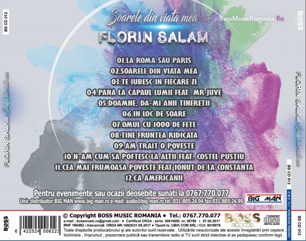 Florin Salam - Soarele Din Viata Mea - Album Manele